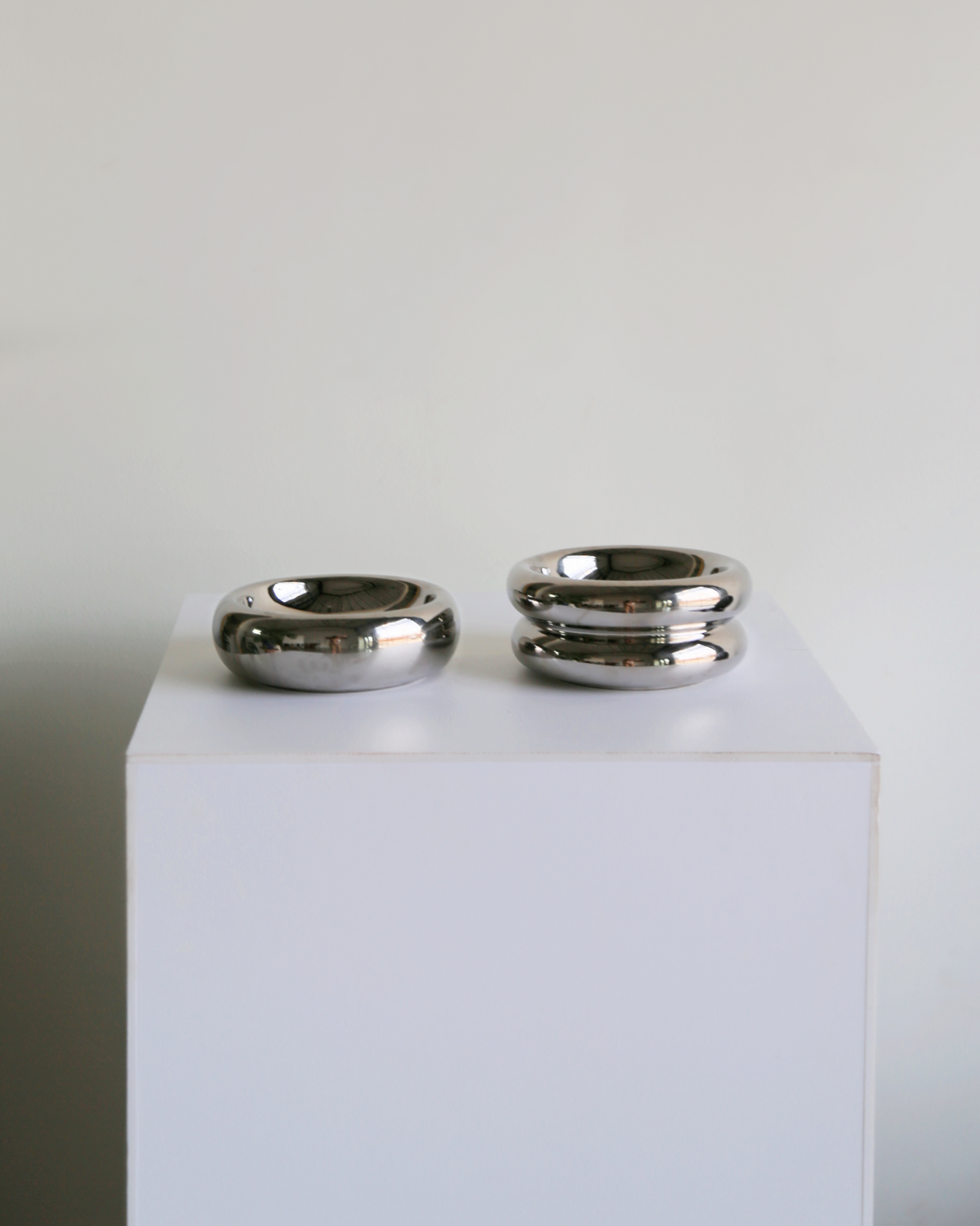 Elevated Halo Bowl in Chrome